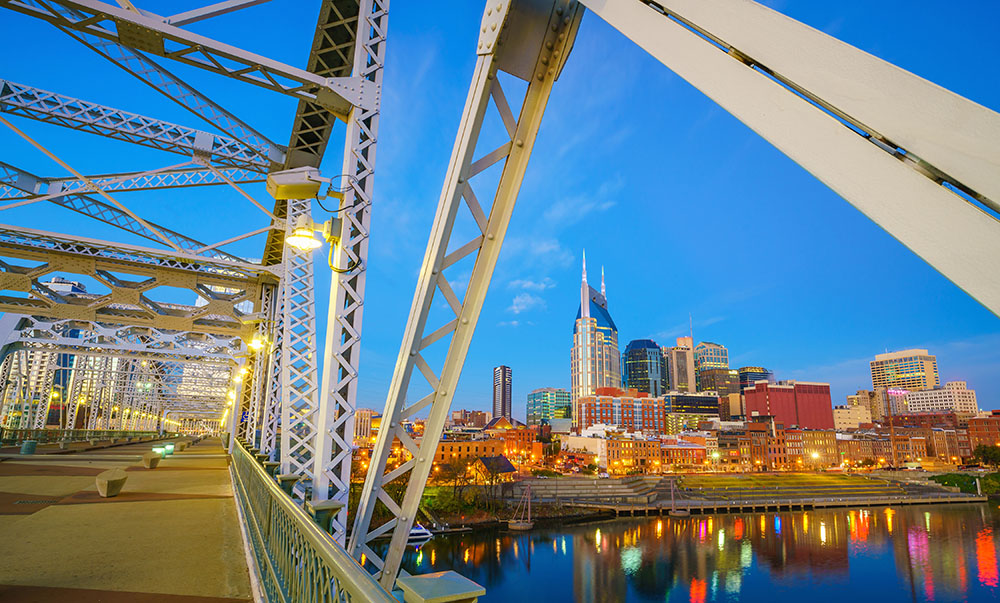 Nashville, Tennessee downtown skyline Estonia for Digital Nomads