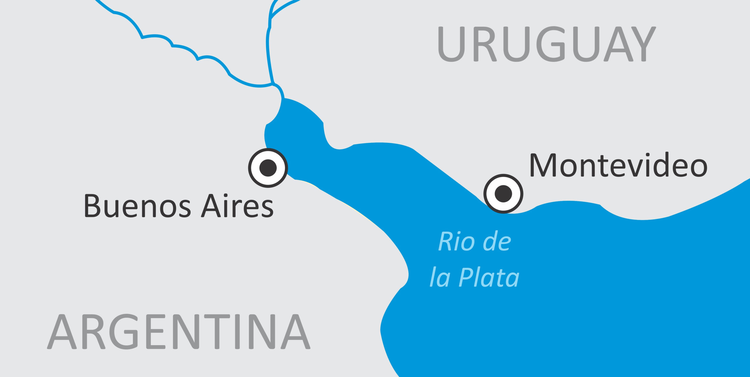 map of argentina and uruguay showing capitals