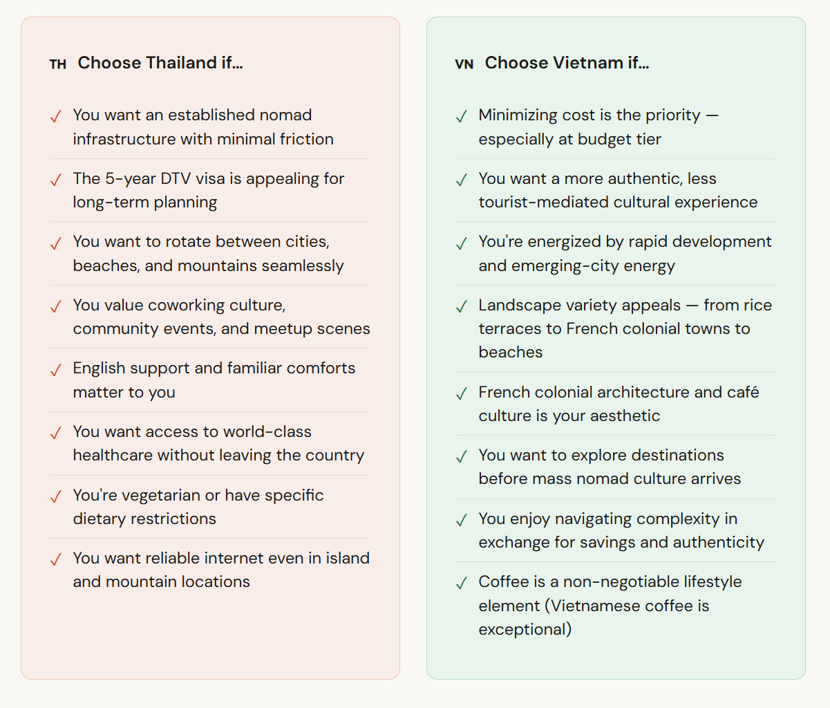 practical considerations